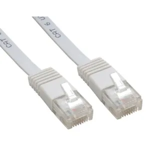 Good Connections Patch Flachband Netzwerkkabel RJ45 CAT6 U/UTP 1m Weiss