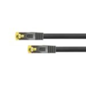 Python Patchkabel mit Cat.7 Rohkabel S/FTP PiMF halogenfrei 0,25m schwarz