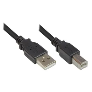 Good Connections USB 2.0 Anschlusskabel 0,5m St. A zu St. B schwarz