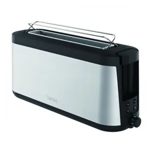 Tefal TL4308 Toaster Element 1000W Schwarz / Edelstahl mit Brötchenaufsatz