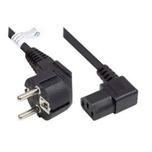 Good Connections Netzkabel Schutzkontakt an C13 (rechts gew.), schwarz, 1,8 m