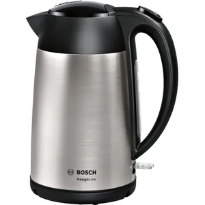 Bosch TWK3P420 Wasserkocher, DesignLine, kabellos 1,7 l, 2.400 W, edelstahl