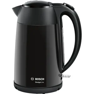Bosch TWK3P423 Wasserkocher kabellos, DesignLine 1,7 l, 2.400 W, schwarz