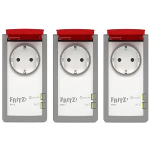 FRITZ!DECT 210 3er Set Smarte Steckdose für außen