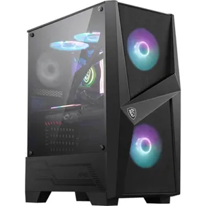 MSI MAG Forge 100R Gaming PC Gehäuse Midi-Tower Schwarz Seitenfenster