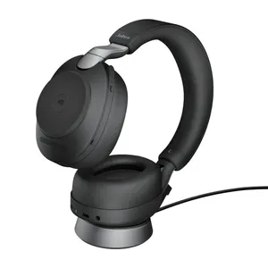 Jabra Evolve 2 85 MS Stand Wireless Bluetooth Stereo Headset schwarz Ladestatio