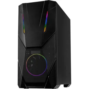 Inter-Tech IT-3303 Hornet Gaming PC Gehäuse Midi-Tower Schwarz Seitenfenster