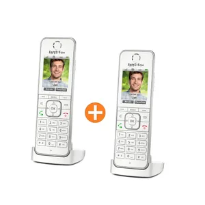 2x AVM FRITZ!Fon C6 White schnurloses DECT Komforttelefon für FRITZ!Box