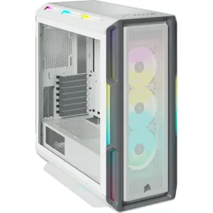 Corsair 5000T Gaming PC Gehäuse Midi-Tower Weiß Seitenfenster