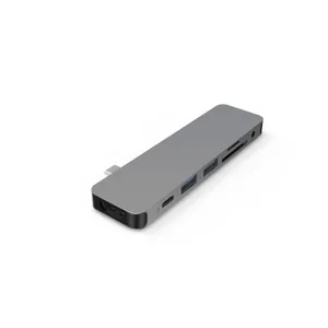 Hyper DUO 7-in-2 Laptop Hub Grau