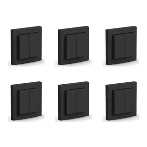 Senic Friends of Hue Switch matt schw. batterieloses 6-fach Schalterset