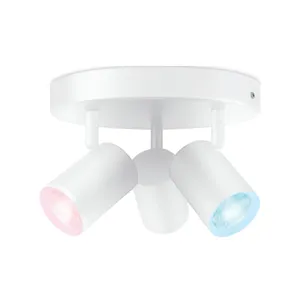 WiZ IMAGEO 3er Spots Deckenleuchte Tunable White & Color 1035lm Weiß Einzelpack