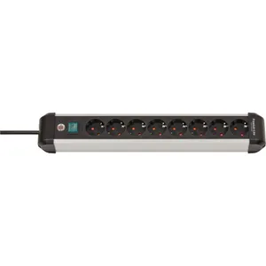 Brennenstuhl Premium-Alu-Line Steckdosenleiste 8-fach 3m silber/schwarz 