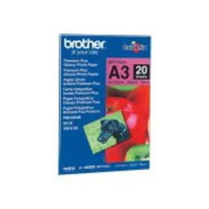 Brother BP71GA3 Fotopapier-A3, Paket mit 20 Blatt, 260 g/qm  