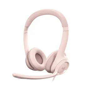 Logitech H390 Kabelgebundenes Beidseitiges Headset USB Rosé