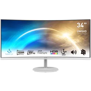 MSI Pro MP341CQWDE 86,4cm (34") UWQHD VA Office Monitor Curved 21:9 HDMI/DP 100Hz
