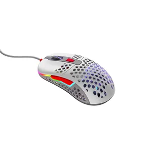 Cherry XTRFY M42 RGB kabelgebundene Gaming Maus USB Retro Grau