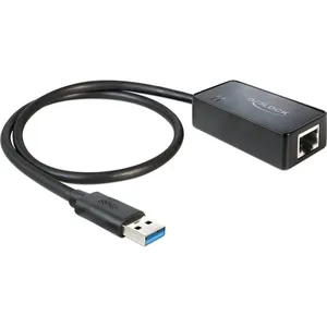 DeLOCK USB 3.0 Adapter zu Ethernet RJ45 10/100/1000 62121 schwarz