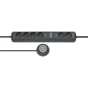 Brennenstuhl Eco Line Comfort Switch Plus Steckdosenleiste 6-fach 1,5m anthrazit