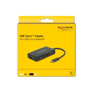 Delock Adapter USB Type-C™ Stecker  VGA / HDMI / DVI / DisplayPort Buchse 