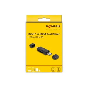 Delock Card Reader SuperSpeed USB 5 Gbps USB Type-C™ / Typ-A für SD und Micro SD