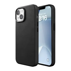 Woodcessories Bio Leather Case MagSafe iPhone 15 Plus Black 