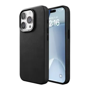 Woodcessories Bio Leather Case MagSafe iPhone 15 Pro Max Black 