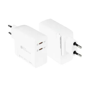 GC USB-Schnellladegerät 140W GaN-Technologie, 2x USB-C, PD 3.1, QC 5.0, PPS weiß