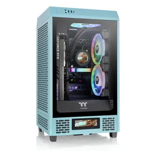 Thermaltake The Tower 200 Gaming PC Gehäuse Mini-ITX Grün Seitenfenster