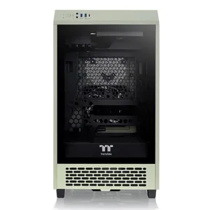 Thermaltake The Tower 200 Gaming PC Gehäuse Mini-ITX Grün Seitenfenster
