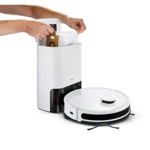 MEDION MD 11415 X20 Laser Saugroboter mit Absaugstation, weiß/schwarz