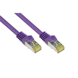 Good Connections Patchkabel mit Cat. 7 Rohkabel S/FTP 0,5m violett 