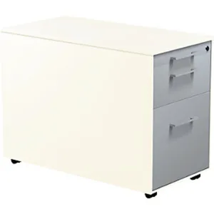 Schubladencontainer auf Rollen, 570x800mm, 1 Materialschub, reinweiß/alu