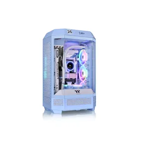 Thermaltake The Tower 300 Gaming PC Gehäuse Micro-Tower Blau Seitenfenster