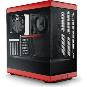HYTE Y40 Red Black ATX Midi Tower Gaming Gehäuse rot/schwarz, Seitenfenster