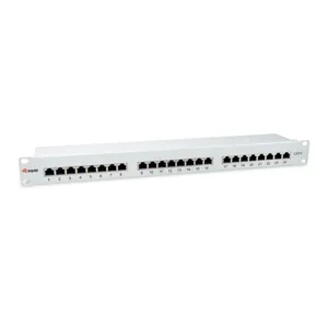 EQUIP 326325 24-Ports Cat.6 Geschirmtes Patch Panel, Hellgrau