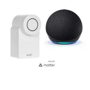 Nuki Smart Lock 4. Generation weiß + Amazon Echo Dot 5. Generation