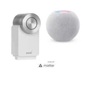 Nuki Smart Lock Pro 4. Generation weiß + Apple HomePod mini