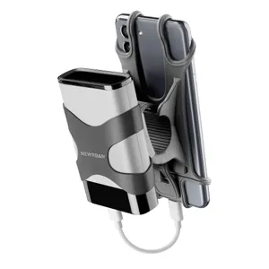 Newrban Handy Lenkradhalterung mit Powerbank Case Black 