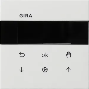Gira S3000 Jalousie- und Schaltuhr Display Flächenschalter Reinweiß glänzend