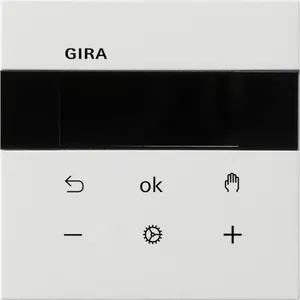 Gira S3000 Raumtemperaturregler Display Flächenschalter Reinweiß glänzend