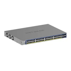 NETGEAR 52-Port PoE Gigabit Ethernet Smart Switch (GS752TXP) Managed, mit 48 PoE+ bei 380 W, 4 10G-SFP+, optionales Insight Cloud Management, Wand- oder Rack-Befestigung