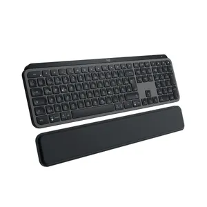 Logitech MX Keys S Plus Graphite + MX Palm Rest (Handballenauflage), USB-C/A, Bluetooth, Logi Bold Adapter, Windows- und Mac Layout, Management via Logitech Options+