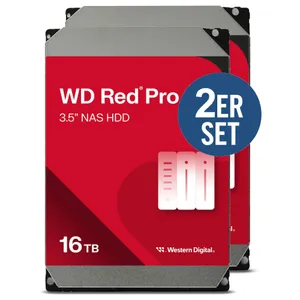 WD Red Pro 2er Set WD161KFGX 32TB - 2x 16 TB 7200 rpm 512 MB 3,5 Zoll SATA 6 Gbit/s CMR
