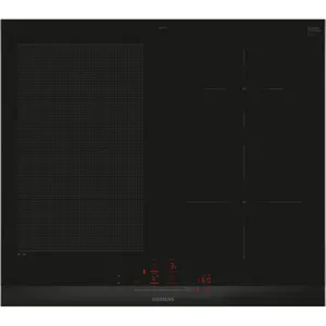 Siemens EX675HEC1E iQ700 Induktionskochfeld 60 cm Schwarz, Mit Rahmen aufliegend