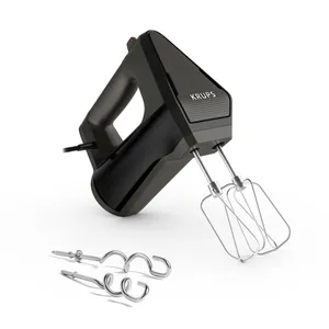 Krups GN6028 3Mix 6000 Handmixer 600 Watt schwarz