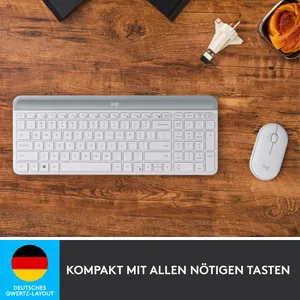Logitech MK470 Kabellose Maus-Tastaturkombination Weiß