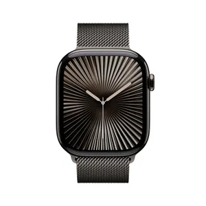 Apple Watch Series 10 LTE 46mm Slate Titangehäuse mit Slate Milanese Loop - M/L