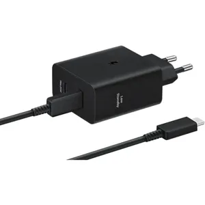Samsung Schnellladegerät 50W Power Duo + 5A Kabel PD USB-C T5020 Schwarz