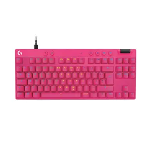 Logitech PRO X TKL RAPID Pink/Magenta, Kabelgebundene Gaming-Tastatur, Magnetische Analog-Switches, Rapid-Trigger, LIGHTSYNC RGB-Beleuchtung, KEYCONTROL, 1 ms Melderate